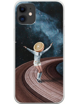 Θήκη Jumping Oranges In My Head iPhone 11 Flexible TPU (Διάφανη Σιλικόνη)