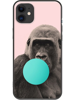 Θήκη Bubblegum Gorilla iPhone 11 Black TPU (Μαύρη Σιλικόνη)