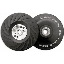 FLEXIPADS 11723 ΕΛΑΣΤΙΚΟΣ ΔΙΣΚΟΣ ΤΡΙΒΗΣ ΦΙΜΠΕΡ TURBO ΣΚΛΗΡΟ M14, 125MM (ΜΑΥΡΟ)