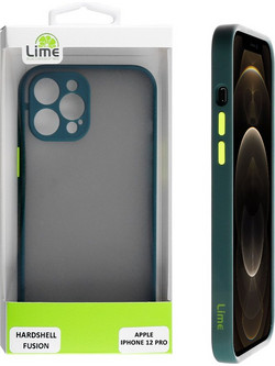 Lime Θήκη Iphone 12 PRO 6.1 Hardshell Fusion Camera Guard Dark Green With Yellow Keys