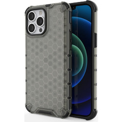 Honeycomb Case armor cover with TPU Bumper for iPhone 13 Pro Max black