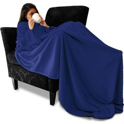 Κουβέρτα με Μανίκια Snug Rug Fleece σε μπλε χρώμα, 140x185 cm