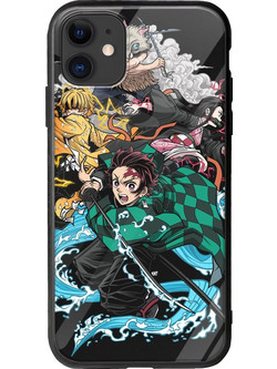 Θήκη Demon Slayer iPhone 11 Groove TPU (Tempered Glass και TPU)