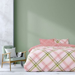 Κουβερλί Υπέρδιπλο Cube Pink Kocoon Ροζ 220x240