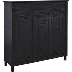 Woodwell Παπουτσοθήκη Ξύλινη Zebrano Μ115xΠ38xΥ119cm Ε8377