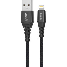 Budi USB-A to Lightning Cable 1m Black M8J191L-BLK