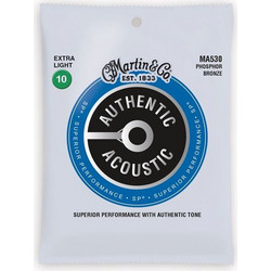 Martin Guitar MA530 Σετ 6 Χορδές Ακουστικής Κιθάρας Phosphor Bronze 10-47" Extra Light Tension
