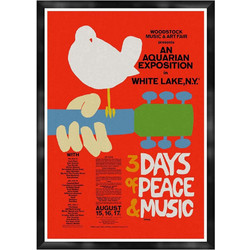 Κάδρο Woodstock '69 Poster FA13443 70x100cm Multi MindTheGap Κάθετοι Ξύλο,Ακρυλικό