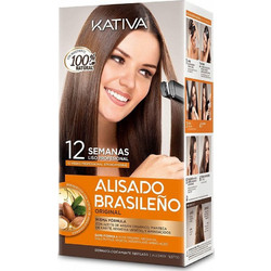 Kativa Alisado Brasileno Kit Σετ Ισιωτικής Θεραπείας Μαλλιών Κερατίνης για Φριζάρισμα