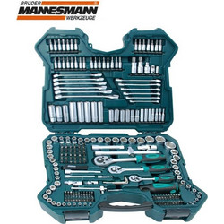 Mannesmann 98430 σετ επαγγελματική κασετίνα εργαλείων (καστανιές, καρυδάκια, μύτες) 215 τεμ
