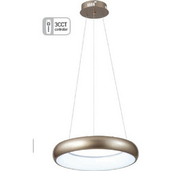 InLight Κρεμαστό Φωτιστικό Οροφής Μονόφωτο LED με Θερμό Λευκό Φως Λευκό 42024-B-Golden