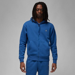 Jordan Essentials Ανδρική Ζακέτα Fleece με Κουκούλα και Φερμουάρ Μπλε DQ7350-493