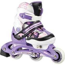 Nils Extreme Inline Αυξομειούμενα Rollers Παιδικά Άσπρα Μωβ NJ9128