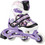 Nils Extreme Inline Αυξομειούμενα Rollers Παιδικά Άσπρα Μωβ NJ9128