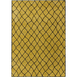Ezzo Weave Χαλί Ορθογώνιο Κιλίμι Καλοκαιρινό Βαμβακερό 120x180cm 4201 Mustard
