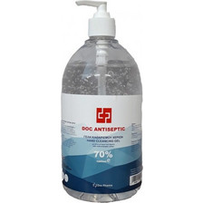 Doc Pharma Doc Antiseptic Αντισηπτικό Gel Χεριών με Αντλία 1lt
