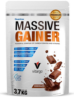 Quamtrax Massive Gainer Chocolate Πρωτεΐνη Ορού Γάλακτος Όγκου 3.7kg