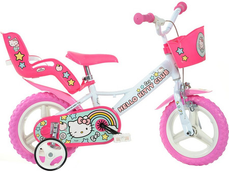 Dino Bikes Hello Kitty Παιδικό Ποδήλατο Πόλης 12" Λευκό Ροζ