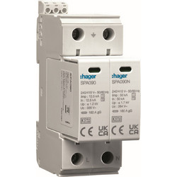 Απαγωγός Υπέρτασης T1+T2 2P 12,5KA/P 1,2KV TT-TNS με Βοηθητική Επαφή