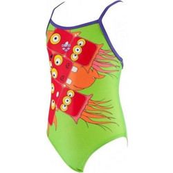 Arena Swimwear KG Fill Αθλητικό Παιδικό Μαγιό Ολόσωμο για Κορίτσι Πορτοκαλί Lime 1A48669-2-3
