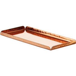 Δίσκος παρουσίασης INOX σε χρώμα χαλκού copper σφυρήλατος 25 5x11 5x1 3cm Leone c422472