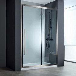 Καμπίνα Ντουζιέρας Ευθύγραμμη Devon Noxx 162-165x200cm Clean Glass Black Brushed