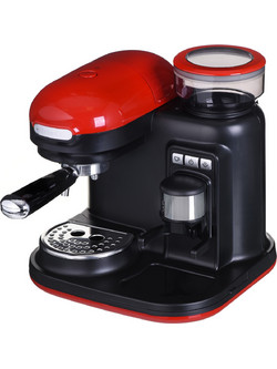 Ariete Moderna 1318/00 Red Μηχανή Espresso 1080W 15bar με Μύλο