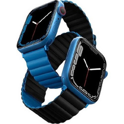 Uniq Revix Reversible Λουράκι Σιλικόνης Blue / Black (Apple Watch 42 / 44 / 45mm)