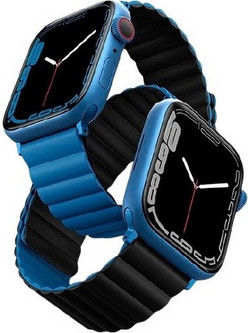 Uniq Revix Reversible Λουράκι Σιλικόνης Blue / Black (Apple Watch 42 / 44 / 45mm)