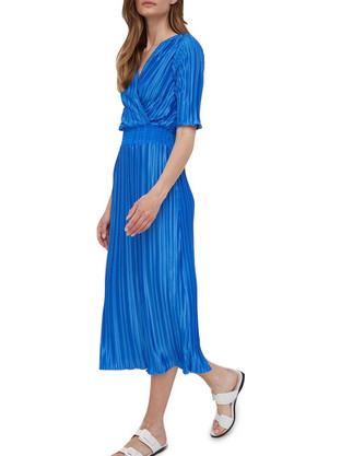 DKNY Midi Βραδινό Φόρεμα Κρουαζέ Royal Blue DD2A7535-C4B
