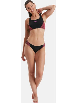 Speedo Placement Αθλητικό Γυναικείο Μαγιό Bikini Set Μαύρο 812596-G704