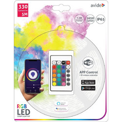 Αδιάβροχη Ταινία LED Τροφοδοσίας 12V RGB Μήκους 5m και 30 LED