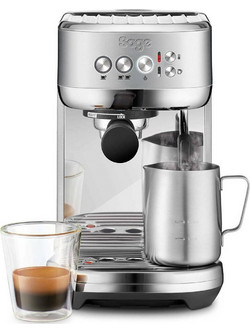 Sage Bambino Plus SES500BSS Silver Αυτόματη Μηχανή Espresso 1600W 15bar