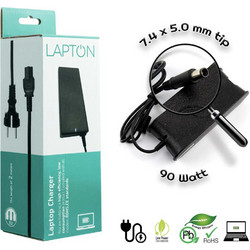 Lapton Φορτιστής Laptop 90W 19.5V 4.62A για Dell με Ενσωματωμένο Καλώδιο Τροφοδοσίας CH-AC16
