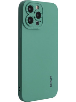 Θήκη iPhone 14 Pro Max ENKAY HAT Prince Soft Liquid Silicone Πλάτη από Premium TPU πράσινο