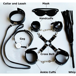 Kinksters Bondage BDSM Set Μαύρο 7τμχ