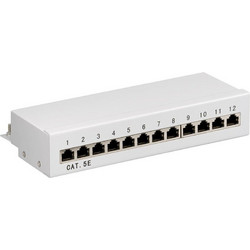 93041 CAT5E ETHERNET PATCH PANEL 12PORT STP GREY