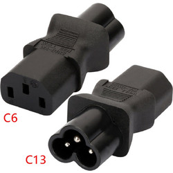 IEC320 C13 Female To C6 Male Power Adapter