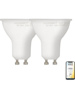 Xanlite Kozii Λαμπτηρας Led Smart Wifi και Bluetooth CCT GU10 5W (50W) 345LM Συσκευασία 2 Τεμαχίων