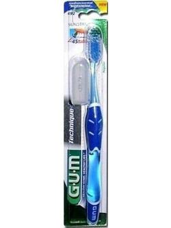 Gum Technique 492 Full Medium Σκούρο Οδοντόβουρτσα Μπλε