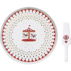 Τουρτιέρα με σπάτουλα wonderland Δ32cm Marva 1112CHWO