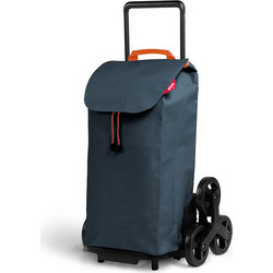 GIMI Ιταλίας Καρότσι Λαϊκής 52lt 41x35x93cm Μεταλλικό Αντοχή 30kg με Σάκο Πολυεστέρα Γκρι Σκούρο TRIS