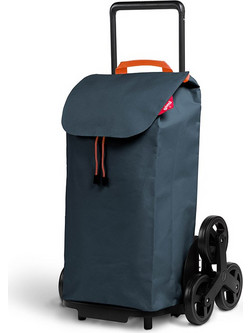 GIMI Ιταλίας Καρότσι Λαϊκής 52lt 41x35x93cm Μεταλλικό Αντοχή 30kg με Σάκο Πολυεστέρα Γκρι Σκούρο TRIS