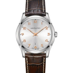 Hamilton Jazzmaster Ανδρικό Ρολόι με Καφέ Δερμάτινο Λουράκι H38511513