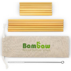 Bambaw καλαμάκια μπαμπού Σετ 12 καλαμάκια 6 x 13cm & 6 x 22cm