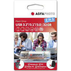 AgfaPhoto 2in1 32GB USB Stick 3.2 Gen 1 με USB-A & USB-C