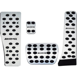 Πεντάλ Αλουμινίου Κουμπωτά Και Footrest Amg Style Για Mercedes-Benz W204 / W212 Αυτόματο Σετ 4 Τεμάχια