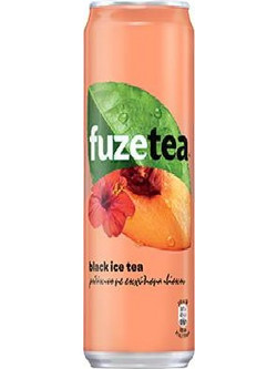 Fuse Tea Black Ice Tea Ροδάκινο Με Εκχύλισμα Ιβίσκου 330ml
