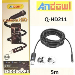 Andowl Q-HD211 Ενδοσκοπική Κάμερα με Ανάλυση 1280x720 pixels και Καλώδιο 5m