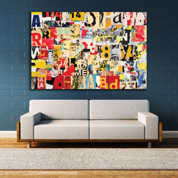 Πίνακας σε καμβά - Street Art - Posters on the wall - 45 x 30 εκ